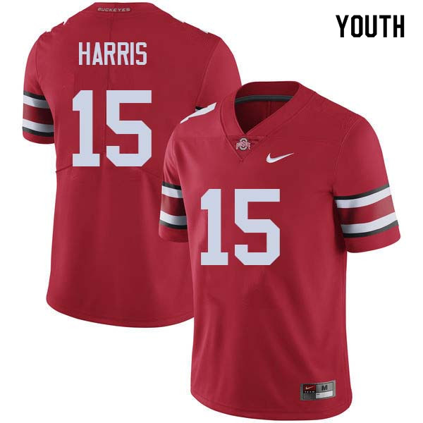 Youth #15 Jaylen Harris Ohio State Buckeyes College Football Jerseys Sale-Red